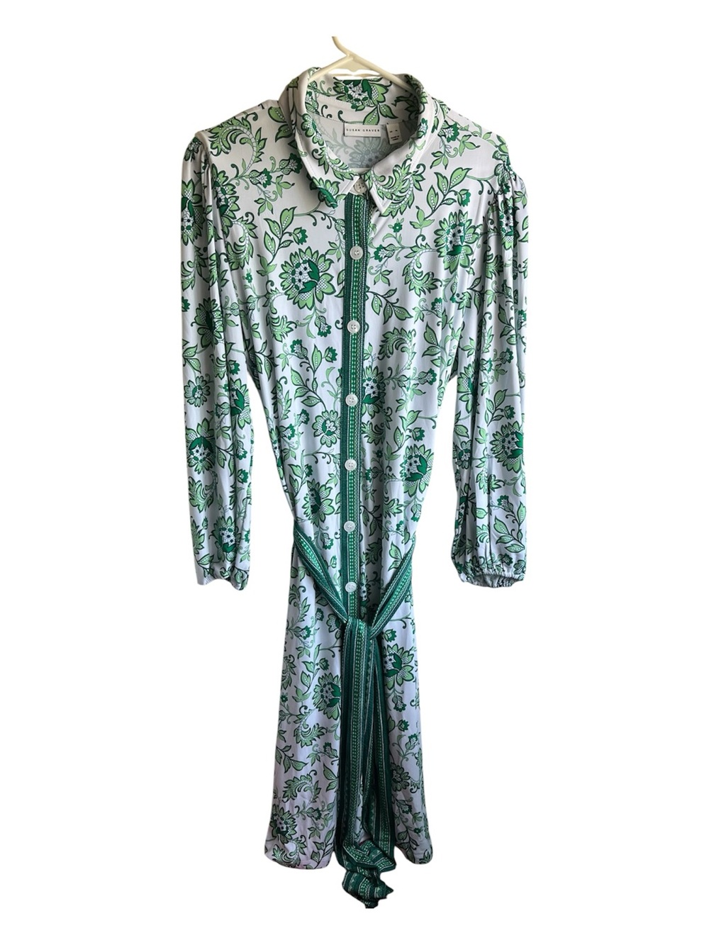 NWOT Susan Graver Printed Button-Front Midi Dress
